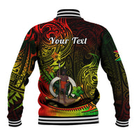 Personalised Vanuatu Baseball Jacket Reggae Polynesia Long God Yumi Stanap - Wonder Print Shop