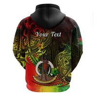 Custom Vanuatu Hoodie Reggae Polynesia Long God Yumi Stanap - Wonder Print Shop