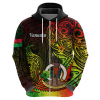 Custom Vanuatu Hoodie Reggae Polynesia Long God Yumi Stanap - Wonder Print Shop