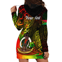 Personalised Vanuatu Hoodie Dress Reggae Polynesia Long God Yumi Stanap - Wonder Print Shop
