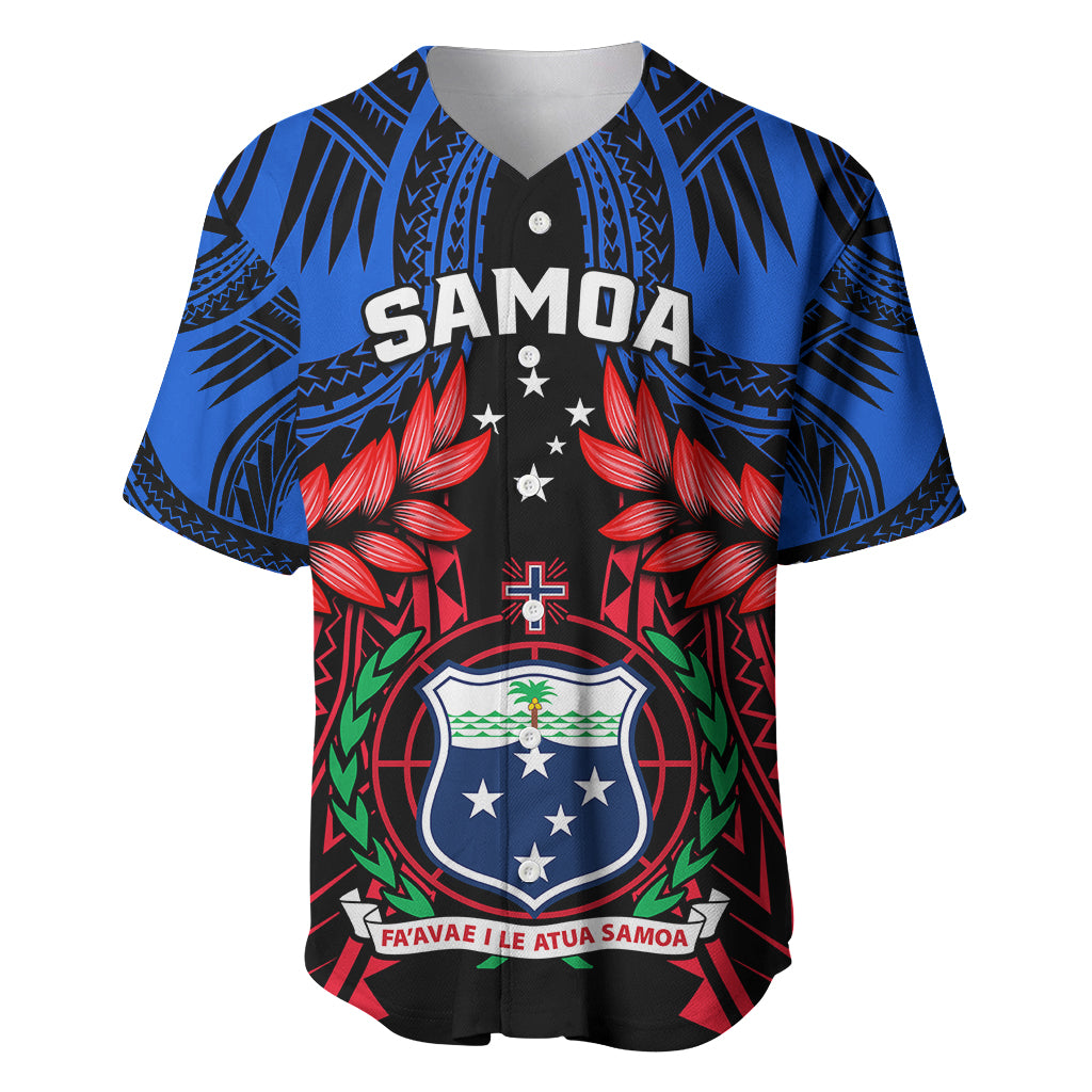 Samoa Baseball Jersey Heritage Festival Samoan Tattoo With Ula Fala Kava Bowl - Wonder Print Shop