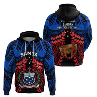 Samoa Hoodie Heritage Festival Samoan Tattoo With Ula Fala Kava Bowl - Wonder Print Shop