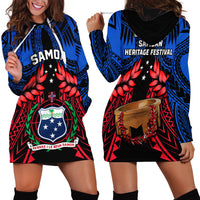 Samoa Hoodie Dress Heritage Festival Samoan Tattoo With Ula Fala Kava Bowl - Wonder Print Shop
