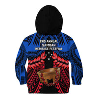 Samoa Kid Hoodie Heritage Festival Samoan Tattoo With Ula Fala Kava Bowl - Wonder Print Shop