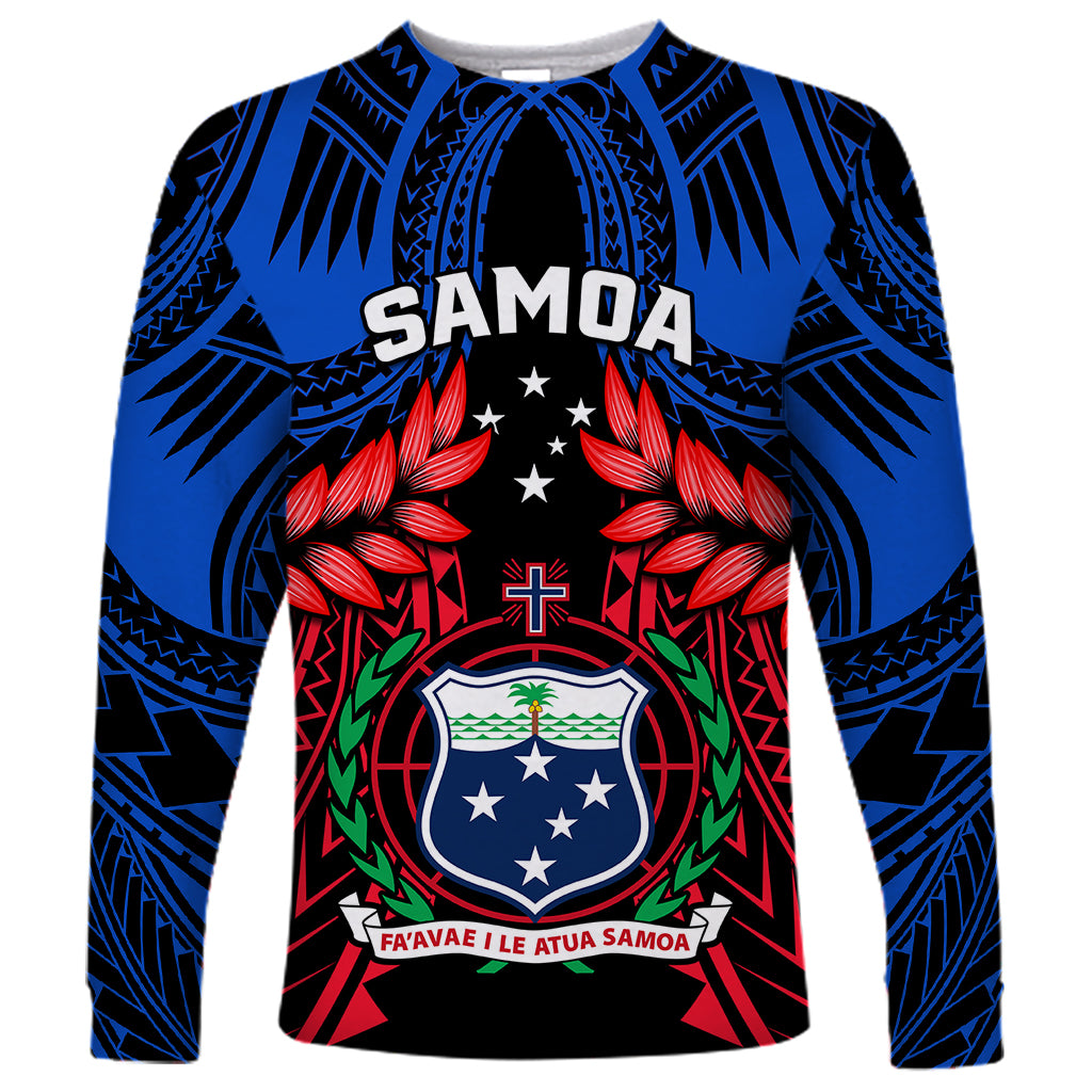 Samoa Long Sleeve Shirt Heritage Festival Samoan Tattoo With Ula Fala Kava Bowl - Wonder Print Shop