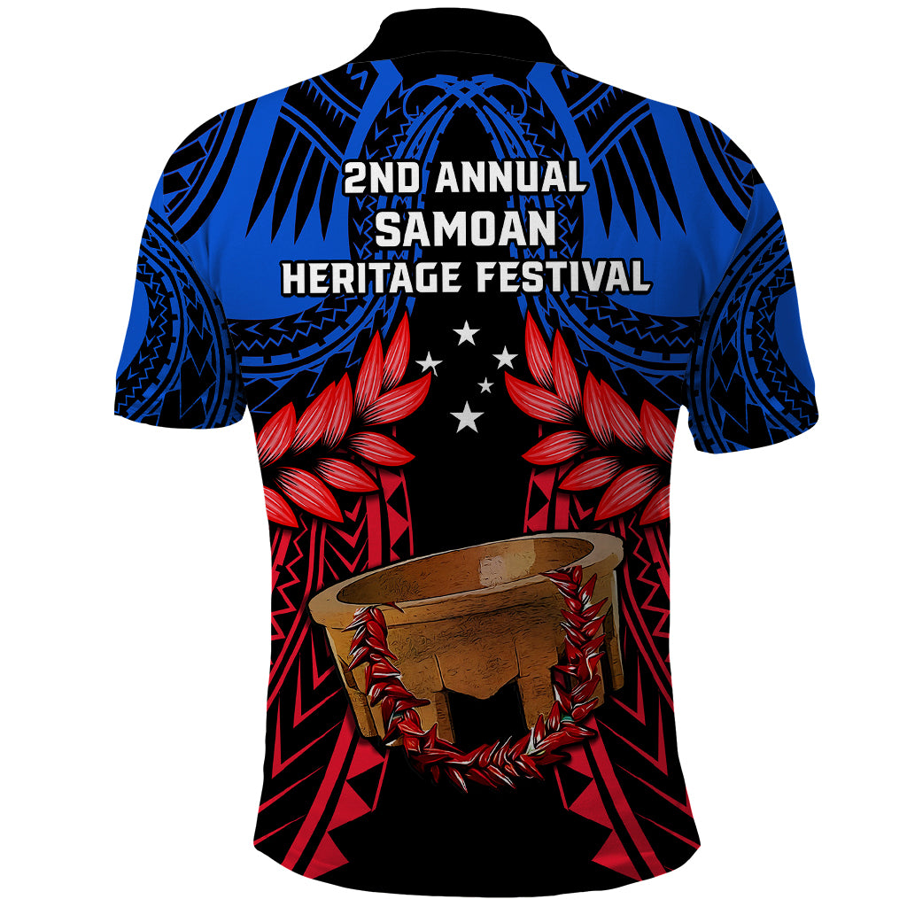 Samoa Polo Shirt Heritage Festival Samoan Tattoo With Ula Fala Kava Bowl - Wonder Print Shop