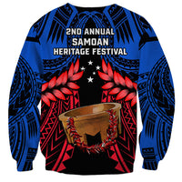 Samoa Sweatshirt Heritage Festival Samoan Tattoo With Ula Fala Kava Bowl - Wonder Print Shop