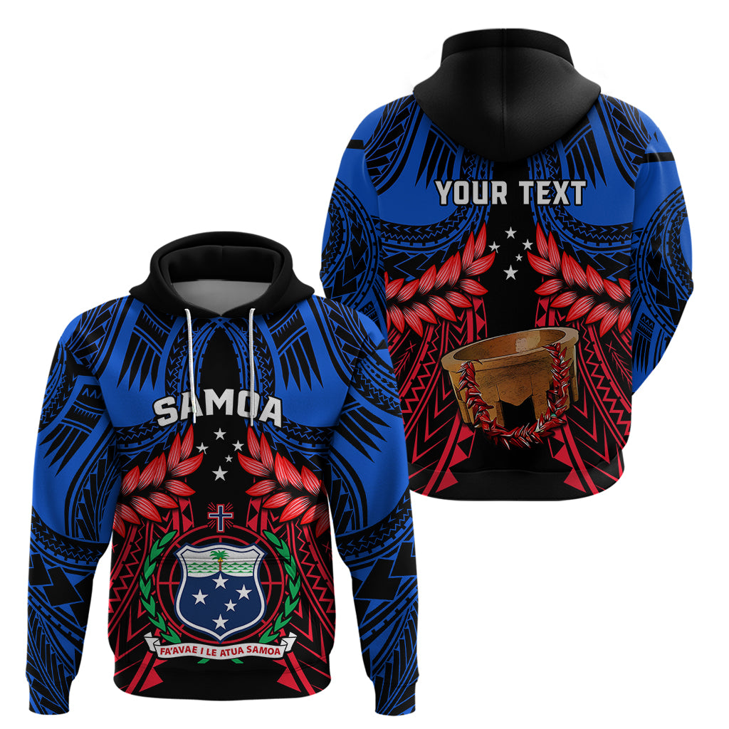 Personalised Samoa Hoodie Heritage Festival Samoan Tattoo With Ula Fala Kava Bowl - Wonder Print Shop