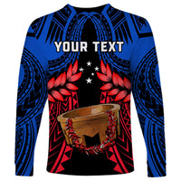 Personalised Samoa Long Sleeve Shirt Heritage Festival Samoan Tattoo With Ula Fala Kava Bowl - Wonder Print Shop