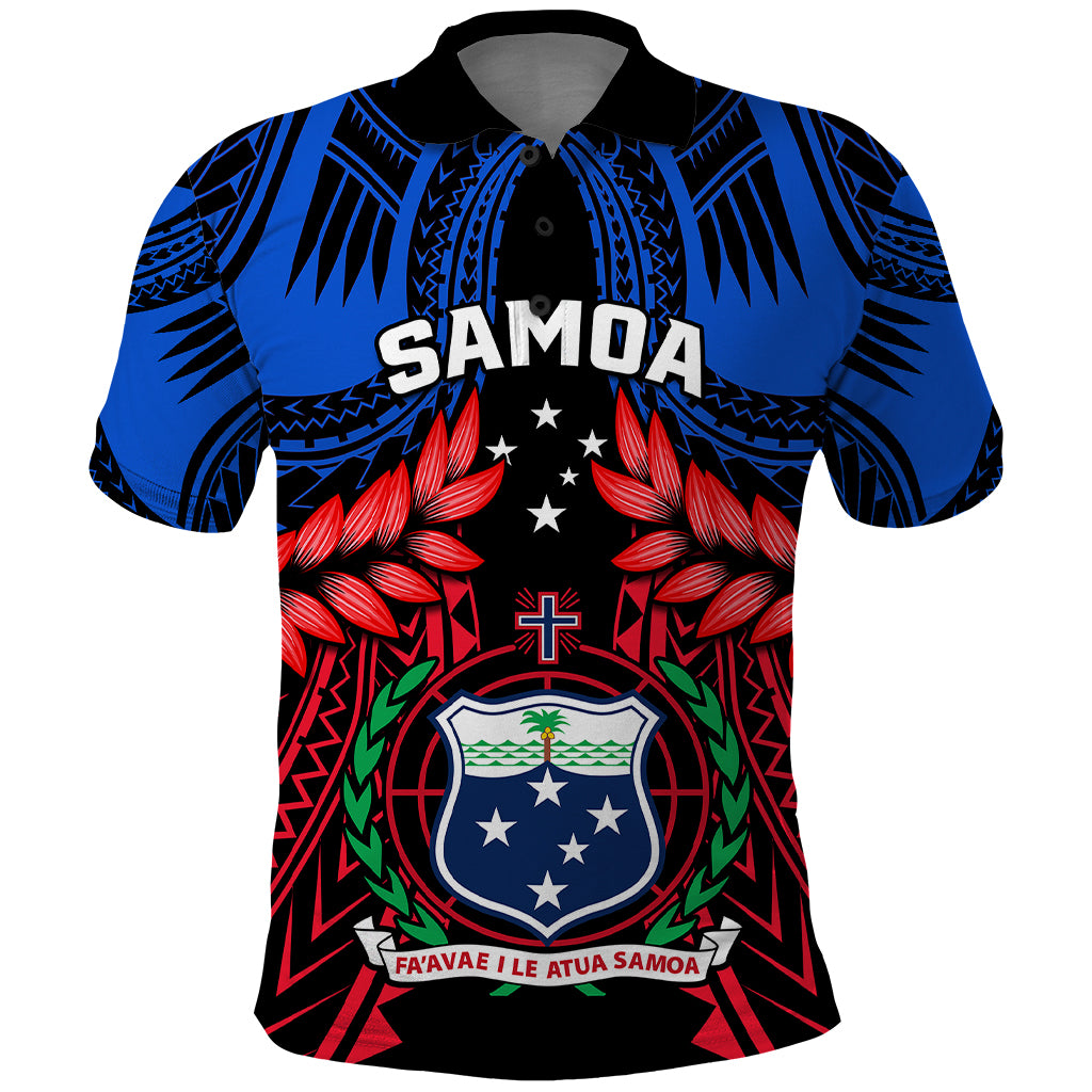 Personalised Samoa Polo Shirt Heritage Festival Samoan Tattoo With Ula Fala Kava Bowl - Wonder Print Shop