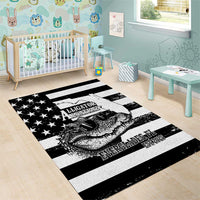 Alligator Alcatraz Area Rug Cool Gator Everglades USA Grunge Flag - Wonder Print Shop