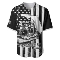 Alligator Alcatraz Baseball Jersey Cool Gator Everglades USA Grunge Flag - Wonder Print Shop