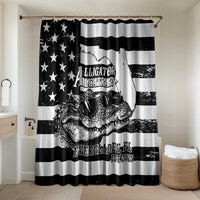 Alligator Alcatraz Bathroom Set Cool Gator Everglades USA Grunge Flag - Wonder Print Shop