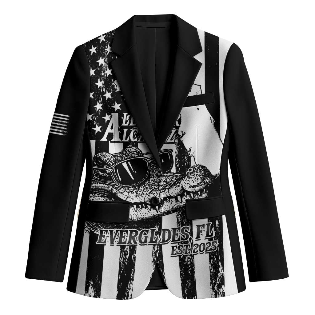 Alligator Alcatraz Blazer Cool Gator Everglades USA Grunge Flag - Wonder Print Shop