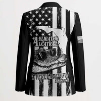Alligator Alcatraz Blazer Cool Gator Everglades USA Grunge Flag - Wonder Print Shop