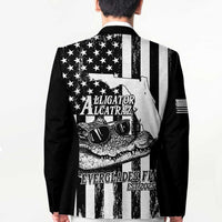 Alligator Alcatraz Blazer Cool Gator Everglades USA Grunge Flag - Wonder Print Shop
