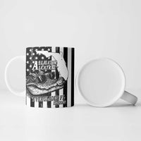 Alligator Alcatraz Ceramic Mug Cool Gator Everglades USA Grunge Flag - Wonder Print Shop
