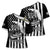 Alligator Alcatraz Cross Shoulder Shirt Cool Gator Everglades USA Grunge Flag - Wonder Print Shop