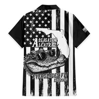 Alligator Alcatraz Family Matching Mermaid Dress and Hawaiian Shirt Cool Gator Everglades USA Grunge Flag - Wonder Print Shop