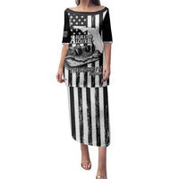 Alligator Alcatraz Family Matching Puletasi and Hawaiian Shirt Cool Gator Everglades USA Grunge Flag - Wonder Print Shop