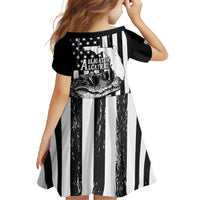 Alligator Alcatraz Family Matching Short Sleeve Bodycon Dress and Hawaiian Shirt Cool Gator Everglades USA Grunge Flag - Wonder Print Shop