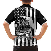 Alligator Alcatraz Family Matching Tank Maxi Dress and Hawaiian Shirt Cool Gator Everglades USA Grunge Flag - Wonder Print Shop