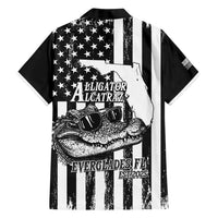 Alligator Alcatraz Family Matching Tank Maxi Dress and Hawaiian Shirt Cool Gator Everglades USA Grunge Flag - Wonder Print Shop