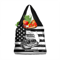 Alligator Alcatraz Grocery Bag Cool Gator Everglades USA Grunge Flag - Wonder Print Shop