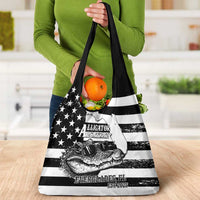 Alligator Alcatraz Grocery Bag Cool Gator Everglades USA Grunge Flag - Wonder Print Shop