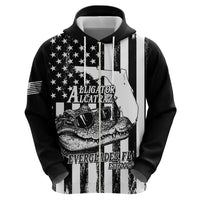 Alligator Alcatraz Hoodie Cool Gator Everglades USA Grunge Flag - Wonder Print Shop