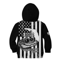 Alligator Alcatraz Kid Hoodie Cool Gator Everglades USA Grunge Flag - Wonder Print Shop