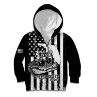 Alligator Alcatraz Kid Hoodie Cool Gator Everglades USA Grunge Flag - Wonder Print Shop