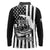 Alligator Alcatraz Long Sleeve Polo Shirt Cool Gator Everglades USA Grunge Flag - Wonder Print Shop
