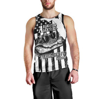 Alligator Alcatraz Men Tank Top Cool Gator Everglades USA Grunge Flag - Wonder Print Shop