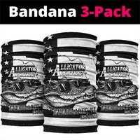 Alligator Alcatraz Neck Gaiter Cool Gator Everglades USA Grunge Flag - Wonder Print Shop