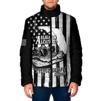 Alligator Alcatraz Padded Jacket Cool Gator Everglades USA Grunge Flag - Wonder Print Shop