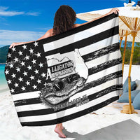 Alligator Alcatraz Sarong Cool Gator Everglades USA Grunge Flag - Wonder Print Shop