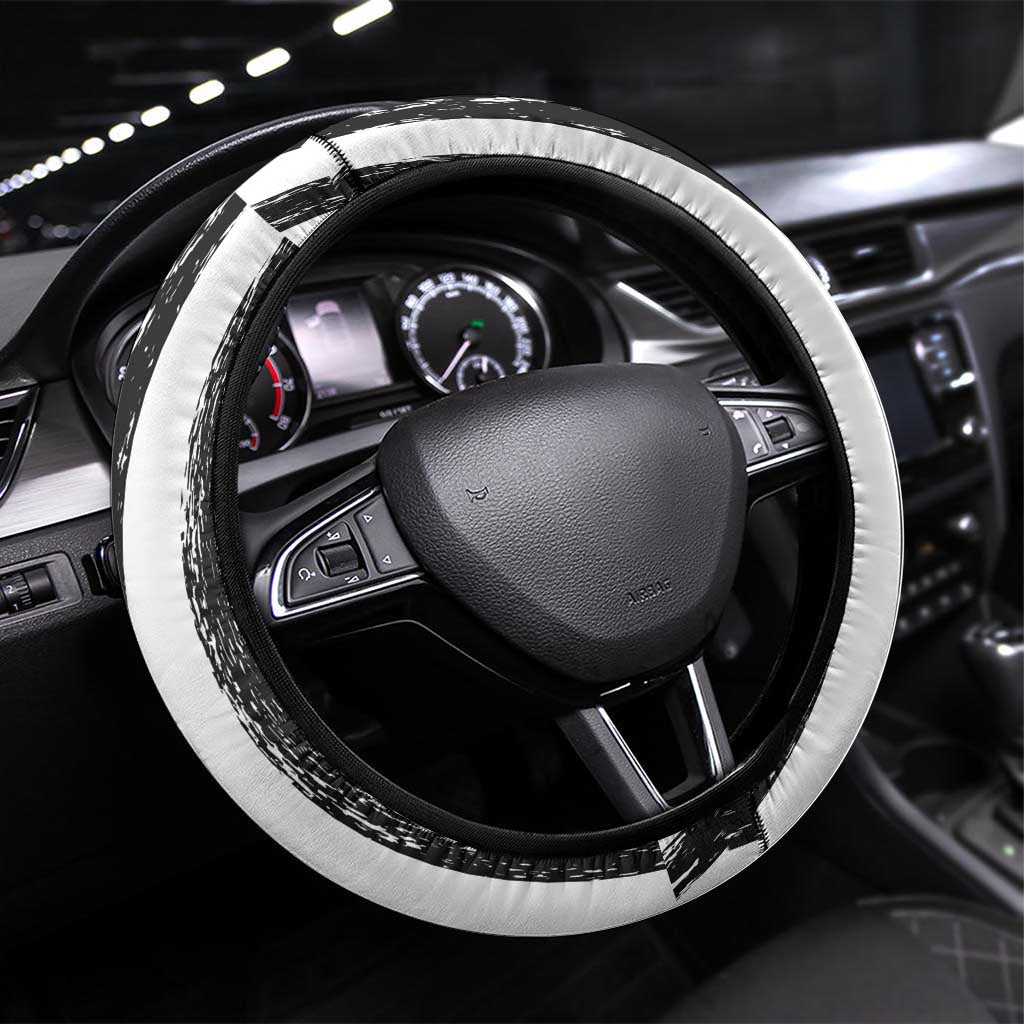 Alligator Alcatraz Steering Wheel Cover Cool Gator Everglades USA Grunge Flag - Wonder Print Shop