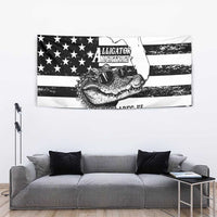 Alligator Alcatraz Tapestry Cool Gator Everglades USA Grunge Flag - Wonder Print Shop