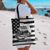 Alligator Alcatraz Tote Bag Cool Gator Everglades USA Grunge Flag - Wonder Print Shop