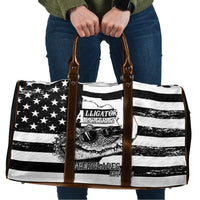 Alligator Alcatraz Travel Bag Cool Gator Everglades USA Grunge Flag - Wonder Print Shop