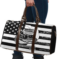 Alligator Alcatraz Travel Bag Cool Gator Everglades USA Grunge Flag - Wonder Print Shop