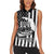 Alligator Alcatraz Women Sleeveless Polo Shirt Cool Gator Everglades USA Grunge Flag - Wonder Print Shop