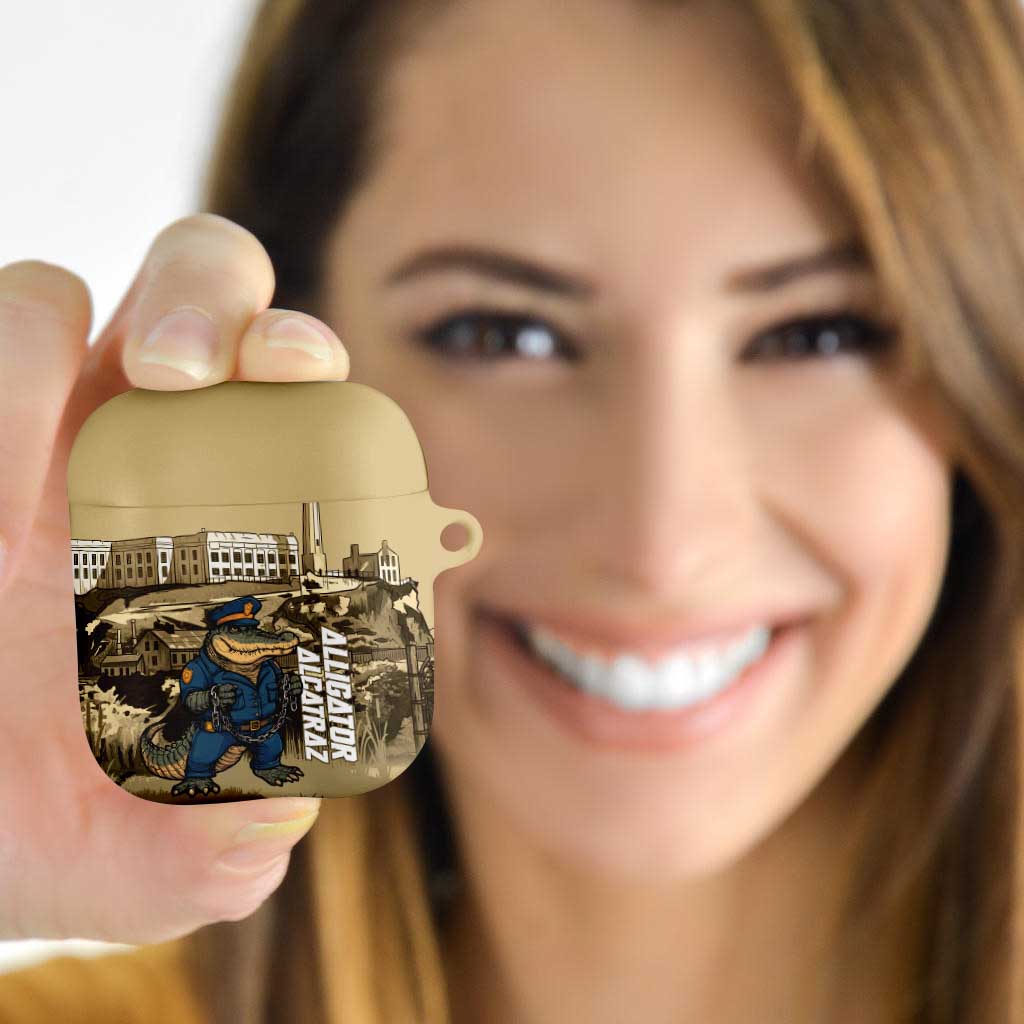 Alligator Alcatraz AirPods Case Police Gator Rock Penitentiary - Wonder Print Shop