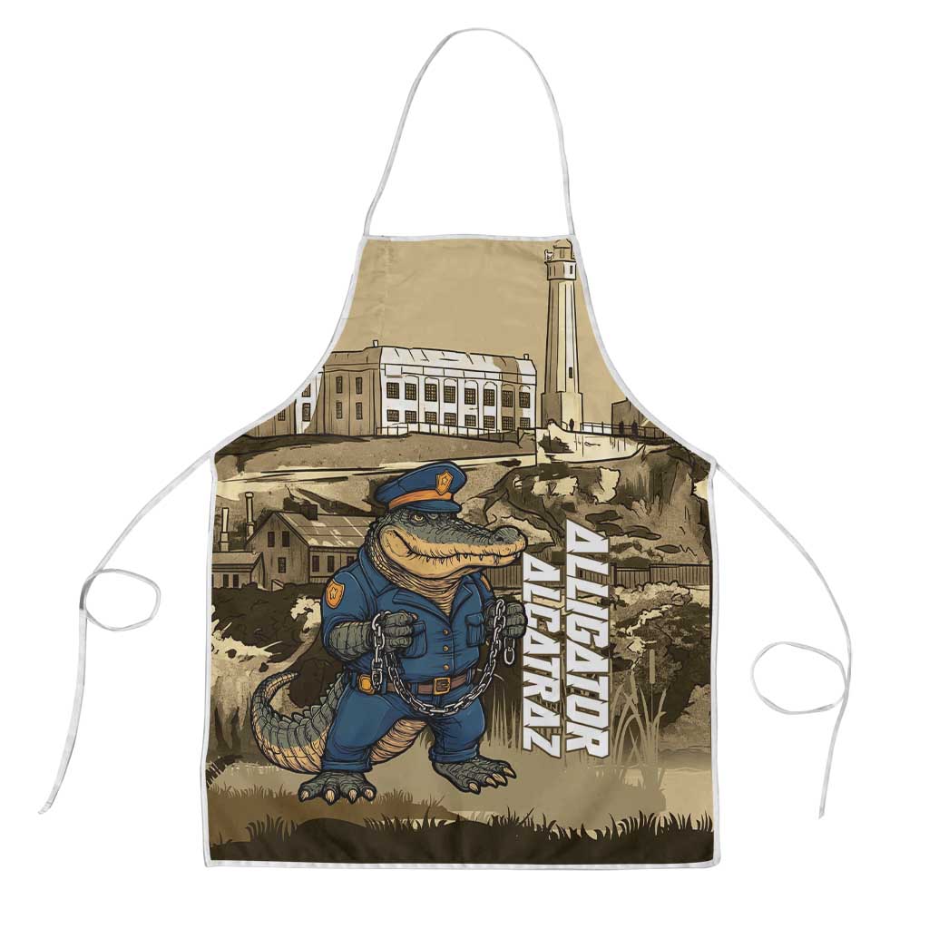 Alligator Alcatraz Apron Police Gator Rock Penitentiary - Wonder Print Shop