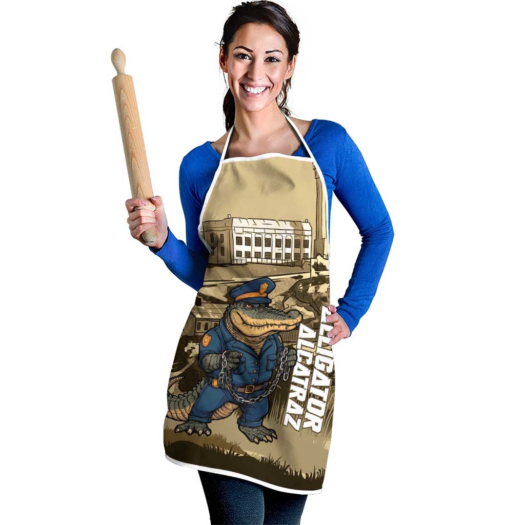 Alligator Alcatraz Apron Police Gator Rock Penitentiary - Wonder Print Shop