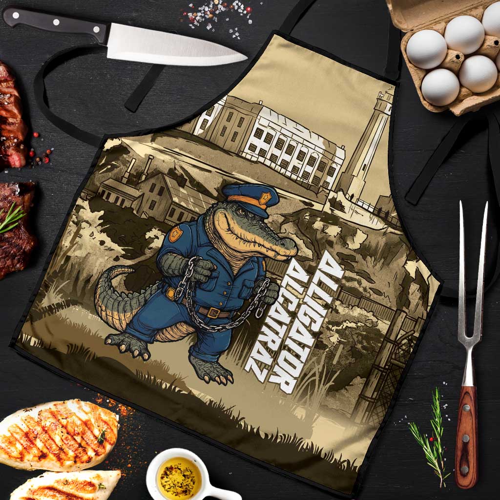 Alligator Alcatraz Apron Police Gator Rock Penitentiary - Wonder Print Shop
