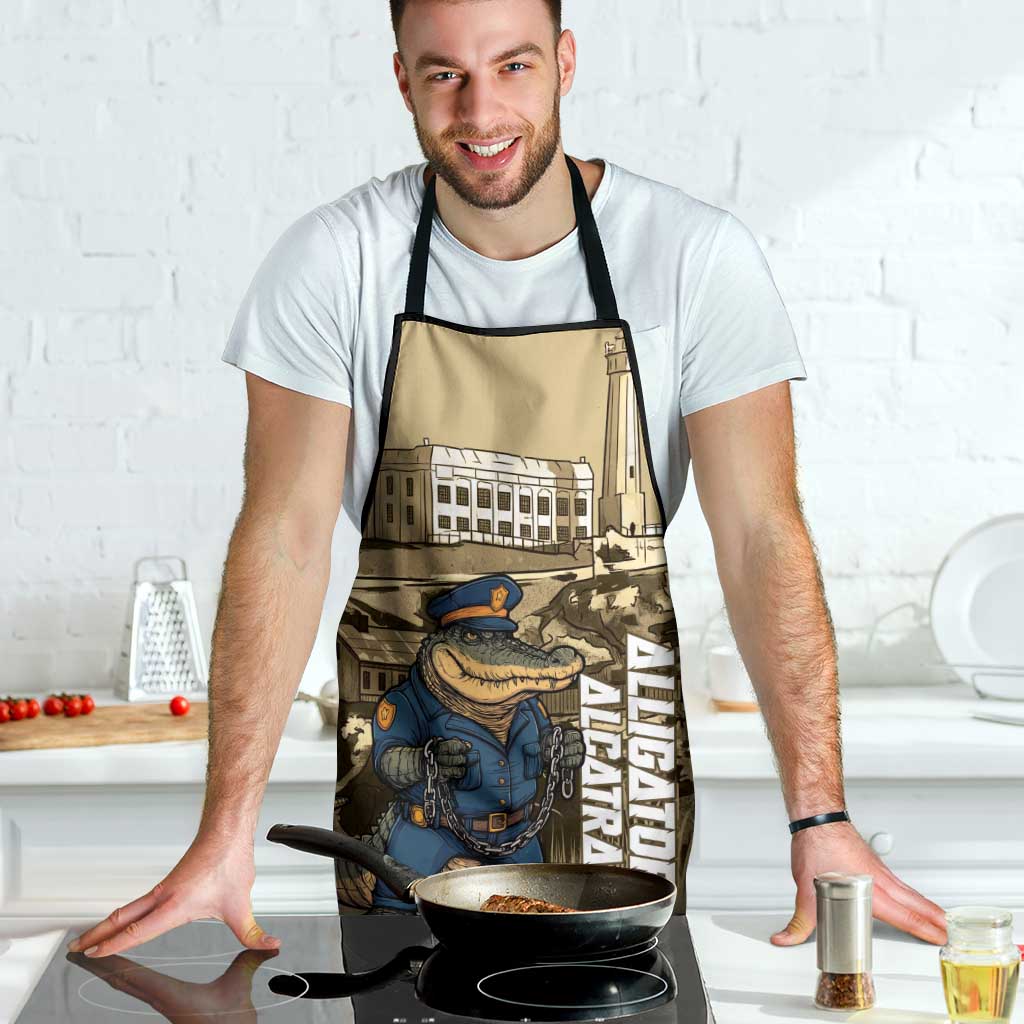 Alligator Alcatraz Apron Police Gator Rock Penitentiary - Wonder Print Shop