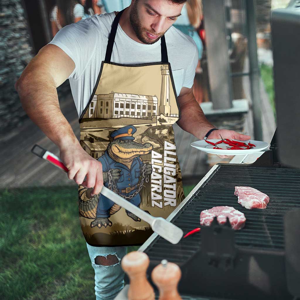 Alligator Alcatraz Apron Police Gator Rock Penitentiary - Wonder Print Shop