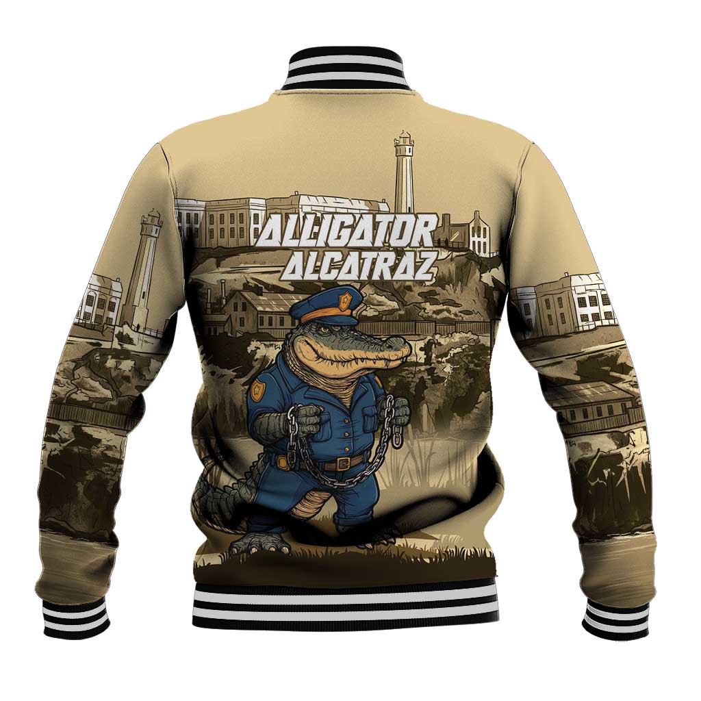 Alligator Alcatraz Baseball Jacket Police Gator Rock Penitentiary - Wonder Print Shop